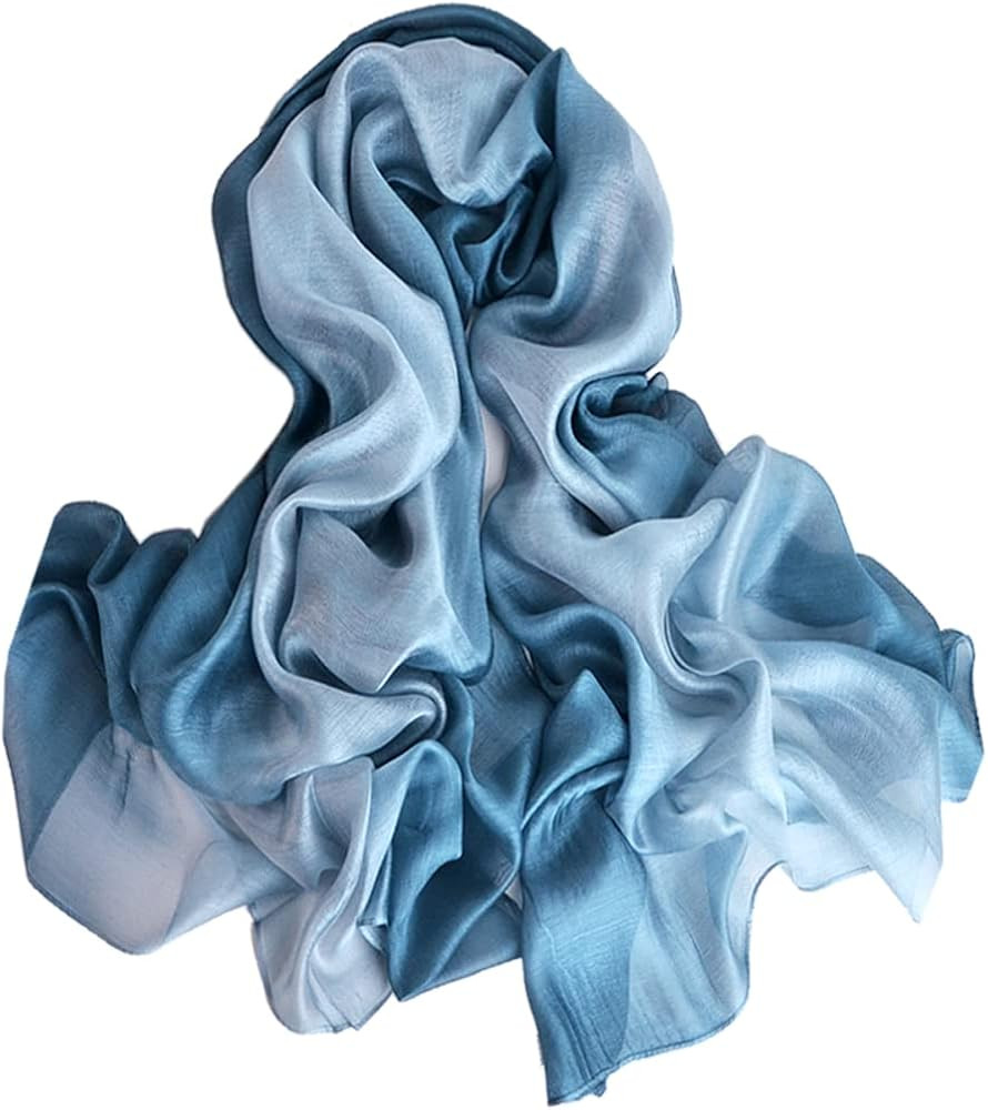 SNUG STAR Cotton Silk Scarf Elegant Soft Wraps Color Shade Scarves for Women | Amazon (US)