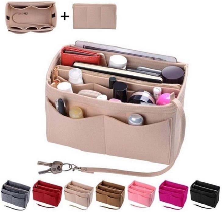 Purse Organizer Insert, Felt Bag organizer with zipper, Handbag & Tote Shaper, For Speedy Neverfu... | Amazon (US)