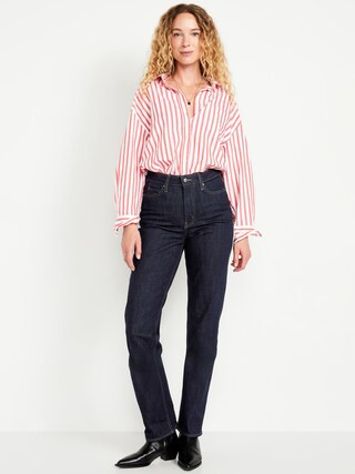 Extra High-Waisted Straight Jeans | Old Navy (US)