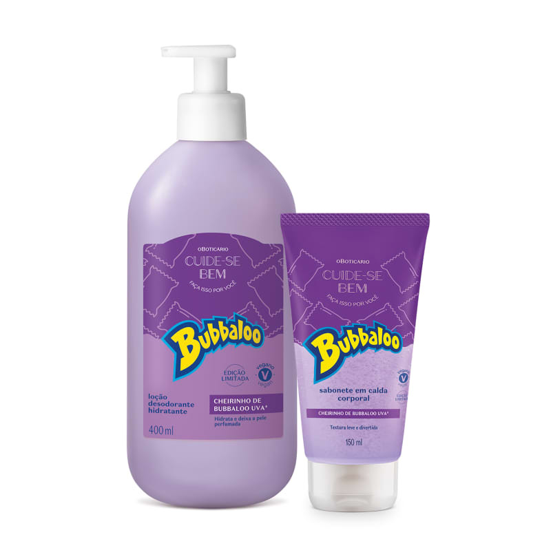 O combo com dois itens para o seu momento de autocuidado enquanto você curte o cheirinho de Bubb... | oBoticario (BR)