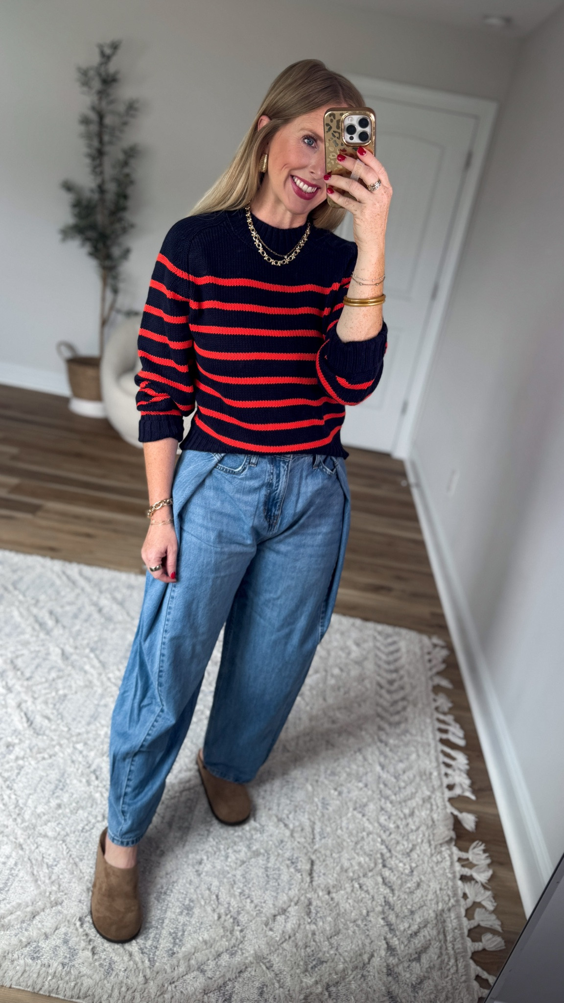 Weekend Walmart Wins try-on
Striped sweater- small
Side pleat trousers- 6

#LTKootd