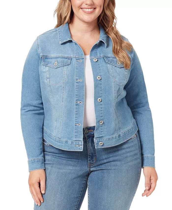 Trendy Plus Size Pixie Long Sleeve Denim Jacket | Macys (US)