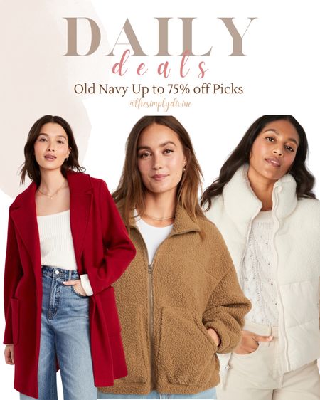 Old Navy’s is having a 75% off deal rn. 😍🛒

| Old Navy | sale | Sherpa | jacket | coat | blazer | 

#LTKFind #LTKsalealert #LTKunder100
