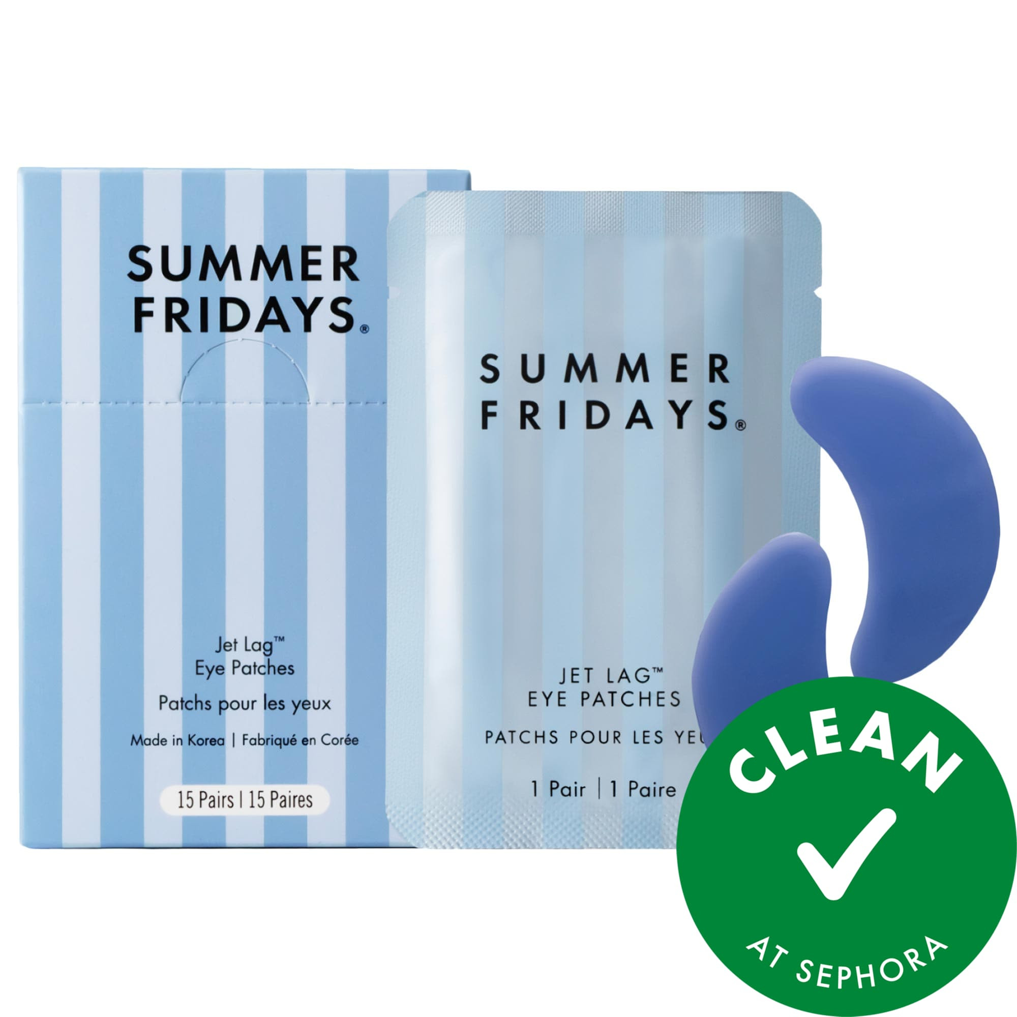 Summer Fridays Jet Lag Eye Patches 15 pairs/pack | Sephora (US)