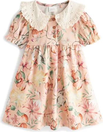 NEXT Kids' Floral Eyelet Collar Cotton Dress | Nordstrom | Nordstrom