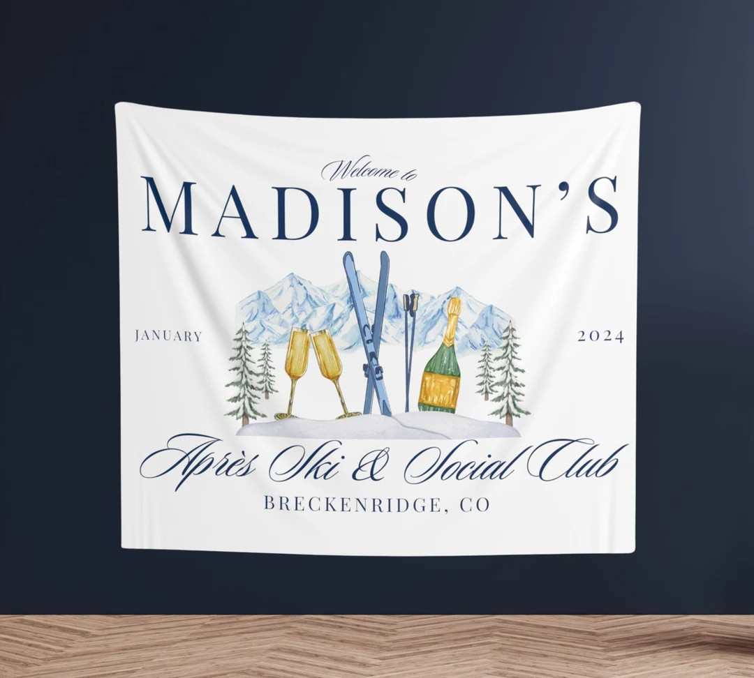 Custom Backdrop Winter Bachelorette Apres Ski Custom - Etsy | Etsy (US)