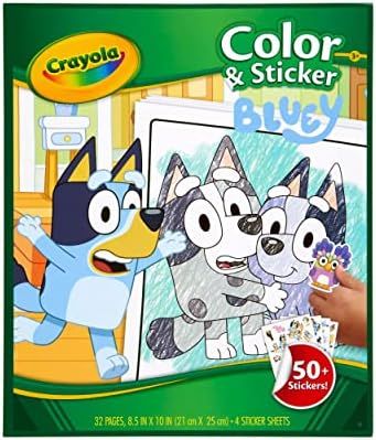 Crayola Bluey Color & Sticker Activity, Bluey Coloring Book | Amazon (US)