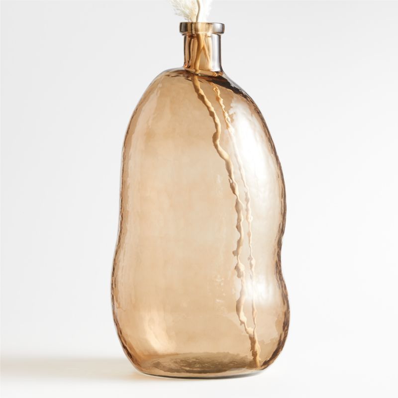 Amber Glass Vase 18" + Reviews | Crate & Barrel | Crate & Barrel