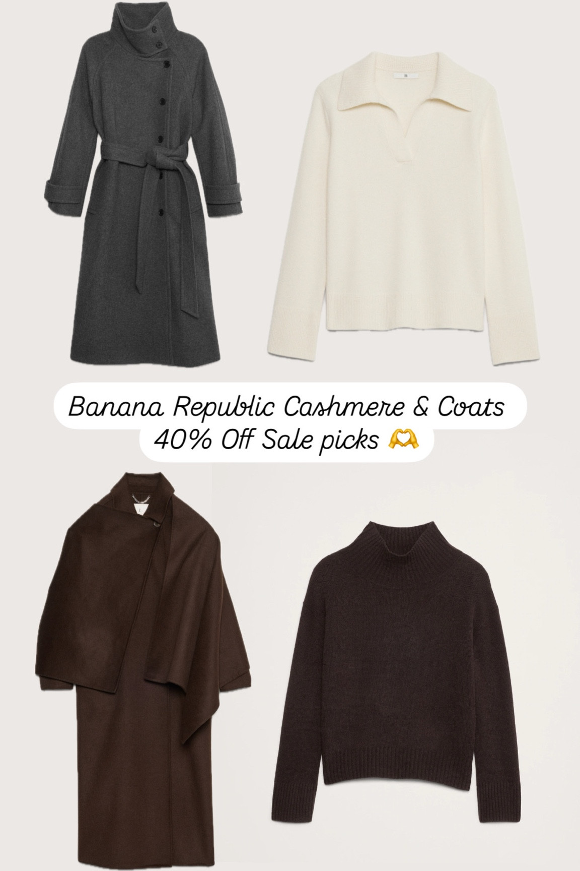 40% Off Banana Republic Cashmere & Coat Picks 

I wear ax xxs - xs petite in the cashmere sweaters & coats 

#LTKCyberWeek #LTKHoliday