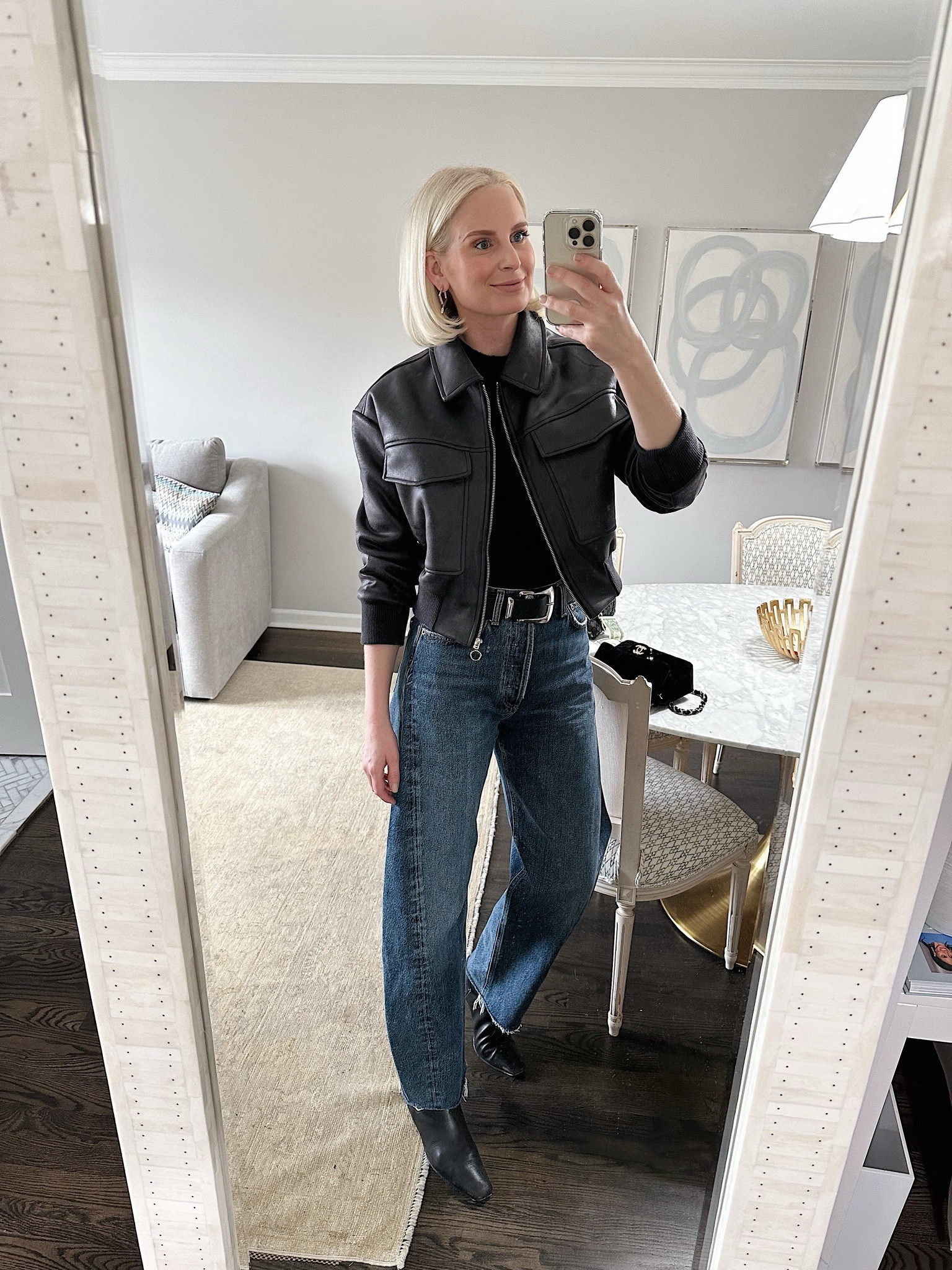 Today’s look! Jacket is Zara, sweater is Guest in Residence 🖤 

#LTKshoecrush #LTKstyletip