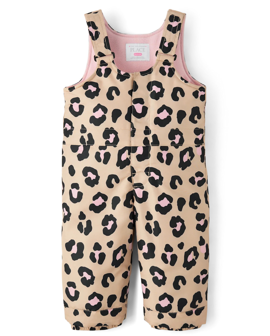 Toddler Girls Leopard Snow Overalls - tan | The Children's Place