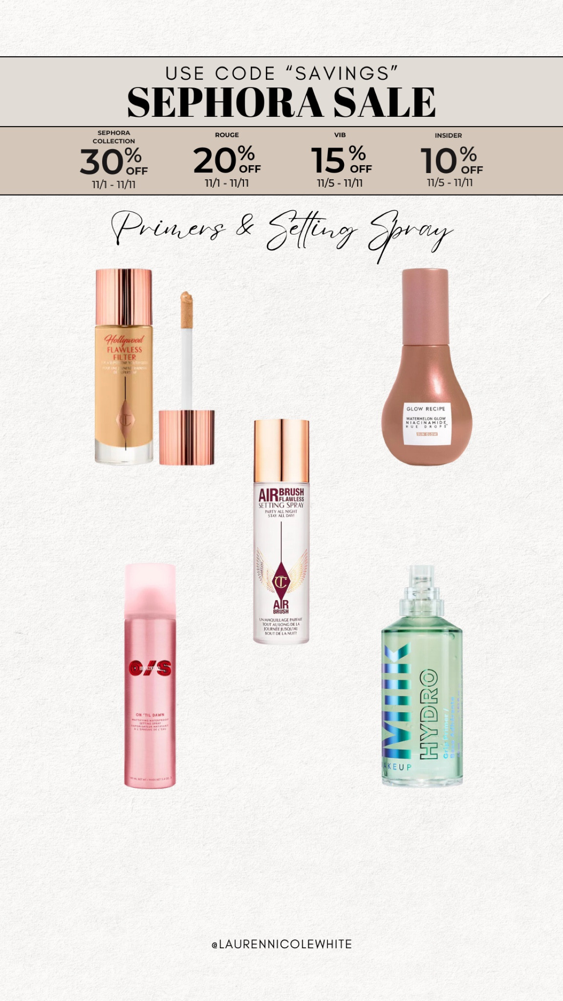 Sephora sale! Primers and setting spray 

#LTKBeauty #LTKSaleAlert