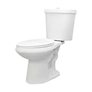 2-piece 1.1 GPF/1.6 GPF High Efficiency Dual Flush Complete Elongated Toilet in White, Seat Inclu... | The Home Depot