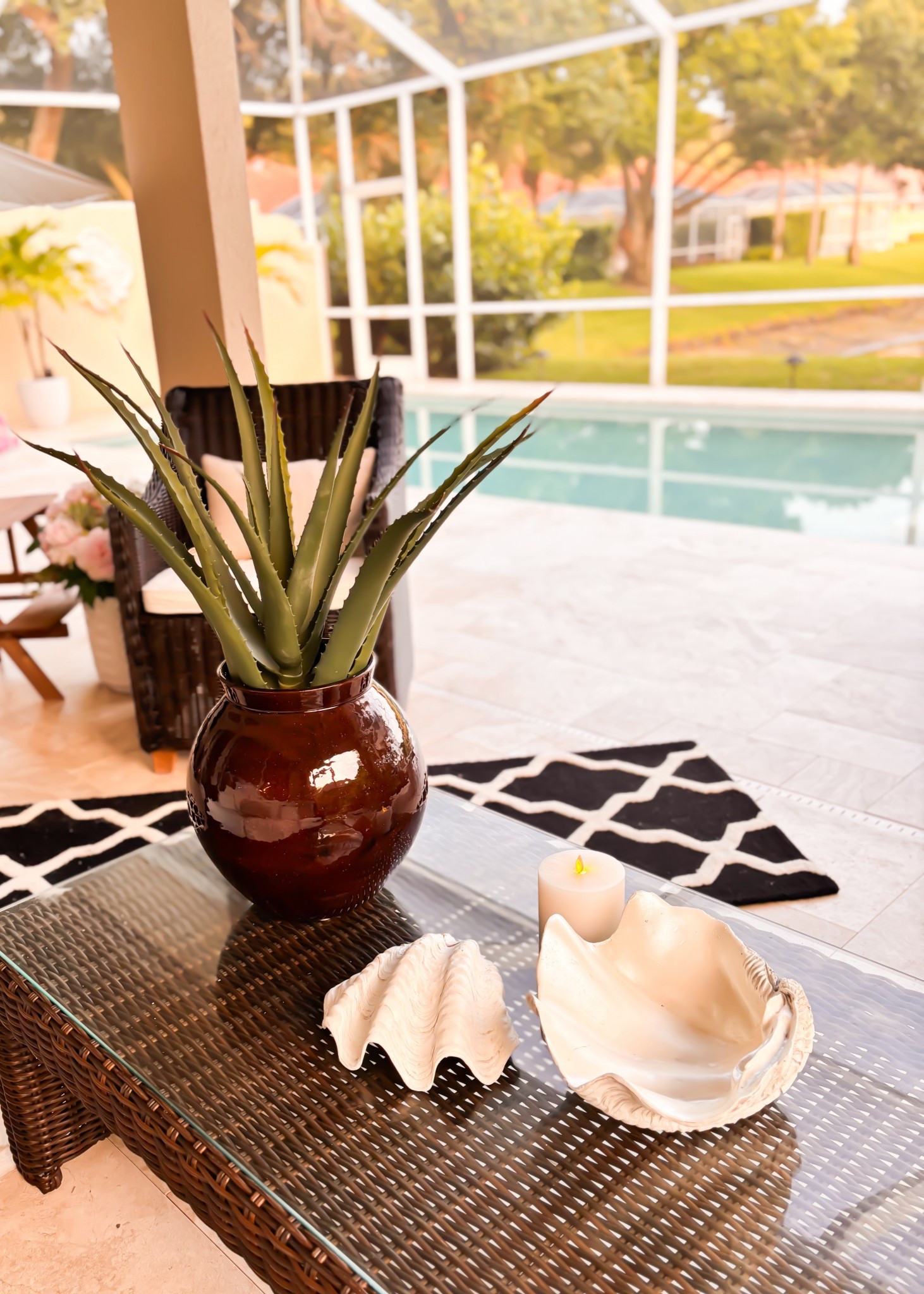 Outdoor furniture outdoor decor shells agave faux plant outdoor candles 

#LTKStyleTip #LTKHome