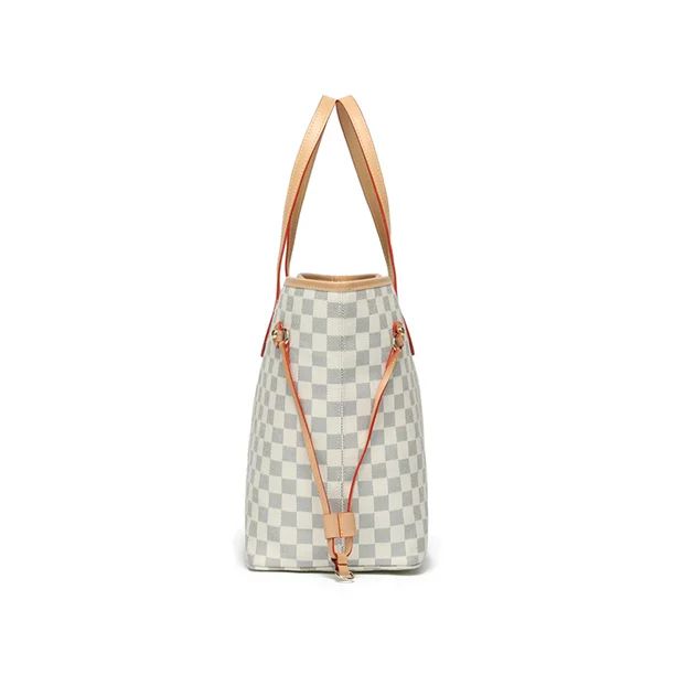 TWENTY FOUR Womens Checkered Tote Shoulder Bag with inner pouch - PU Vegan Leather&nbsp;Shoulder ... | Walmart (US)