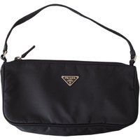 Prada Nylon Hand Bag Accessory Pouch Black Logo Purse Authentic | Etsy (US)