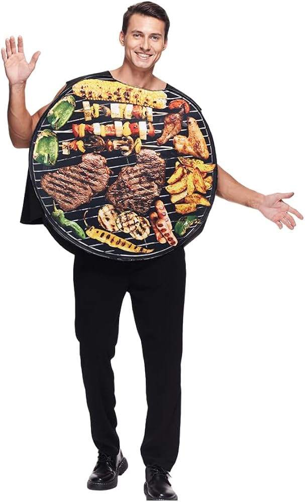EraSpooky Adult Grilled Meat Costume Funny Barbecue Food Halloween Tunic | Amazon (US)