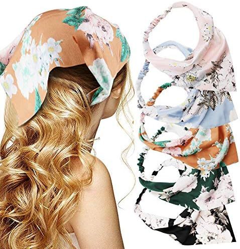 Hair Bandana Hair Scarf Headband TOBATOBA 5 Pcs Beautiful Floral Headband for Women Chiffon Fashion  | Amazon (US)