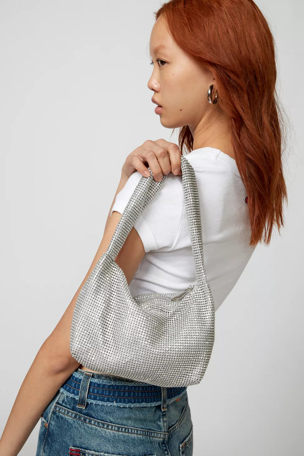 Kimchi Blue Bianca Diamante Baguette Bag | Urban Outfitters (US and RoW)