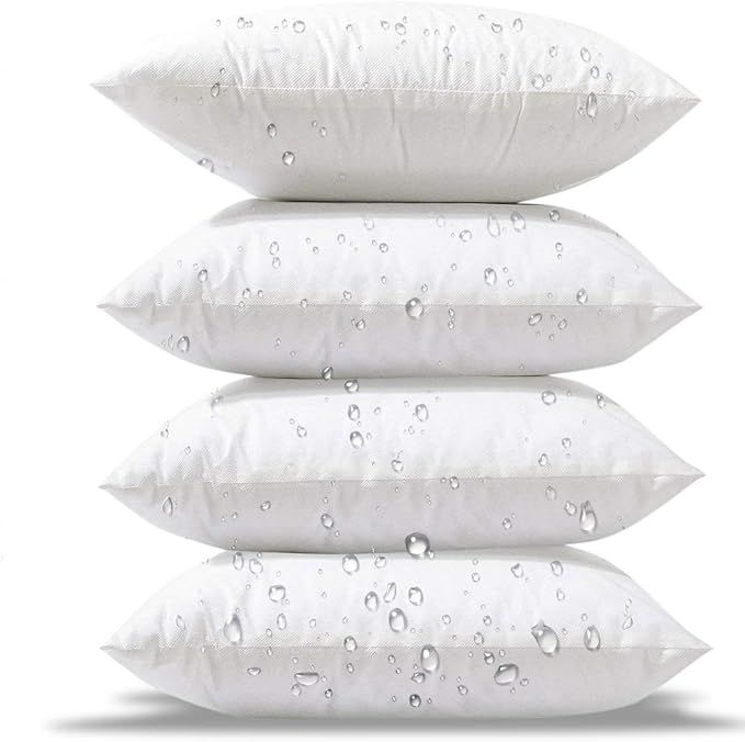 Phantoscope 18 x 18 Outdoor Pillow Inserts - Pack of 4 Outdoor Pillows Water Resistant Throw Pill... | Amazon (US)