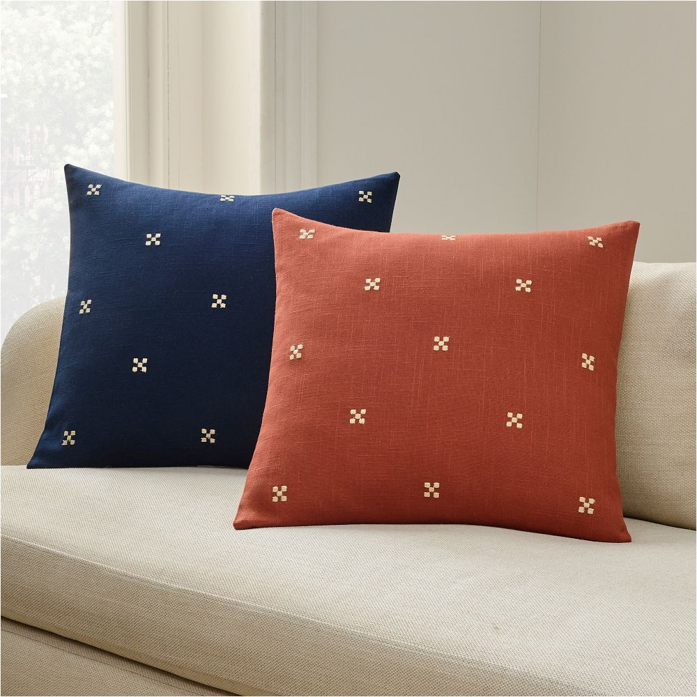 Stitched Ditsy Geo Pillow Cover | West Elm (US)