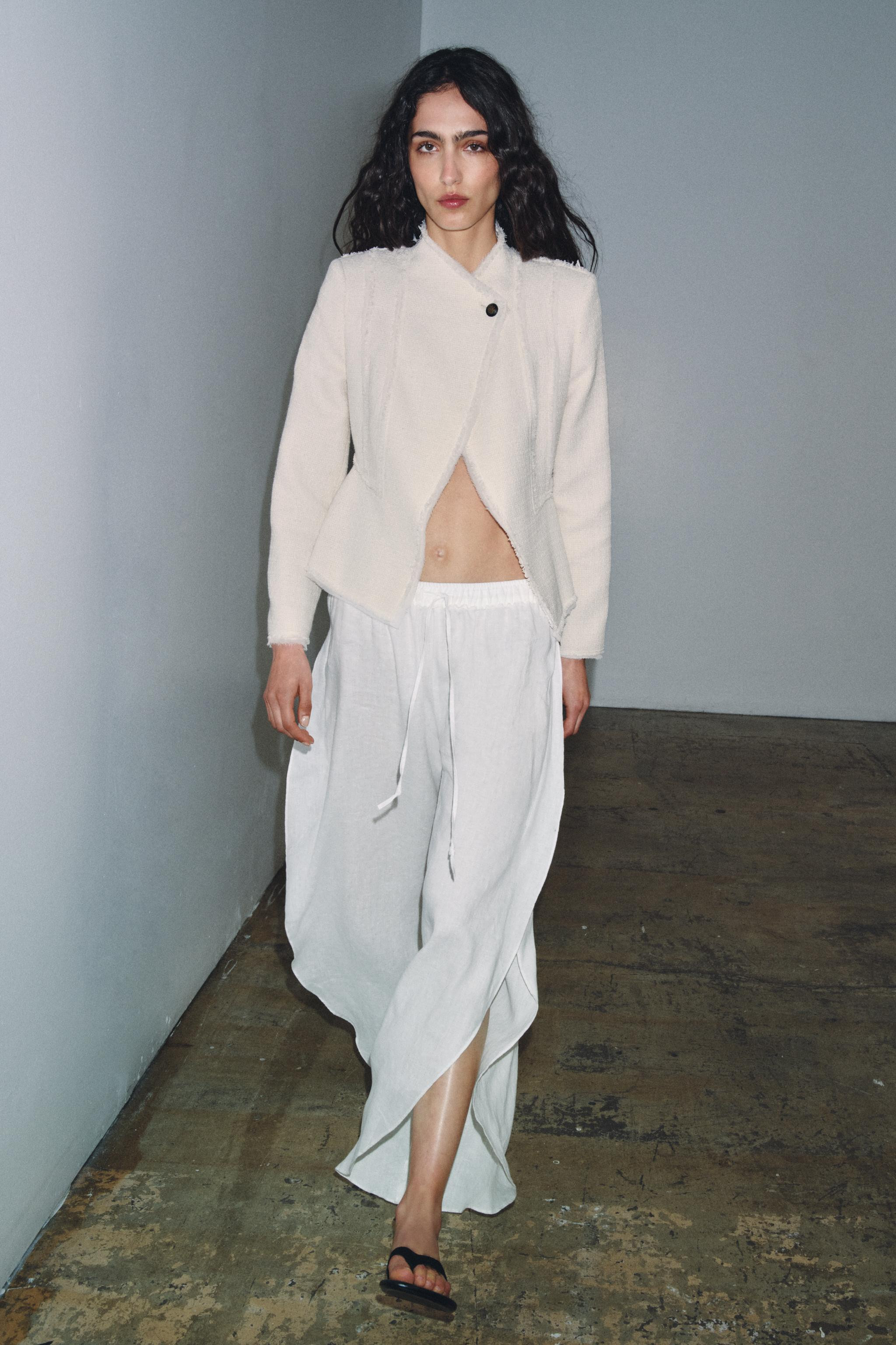 ZW COLLECTION FRINGED PEPLUM BLAZER | Zara US