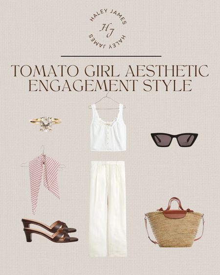 Styled by Haley James: Tomato Girl Engagement Style Aesthetic #summer #tomatogirl

#LTKshoecrush #LTKstyletip #LTKwedding