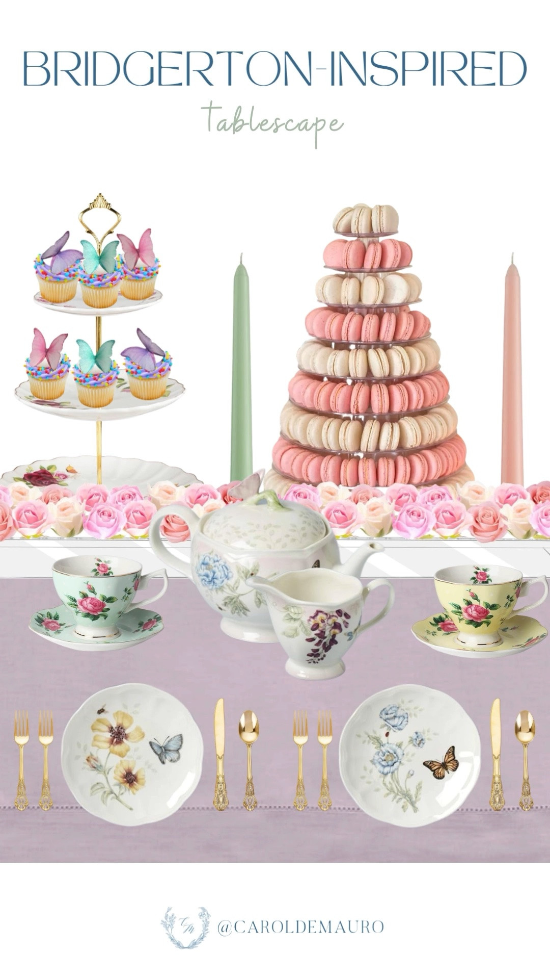 Who's obsessed with Bridgerton here? Because this is the perfect tablescape inspo if you're hosting another party at your home. Just the cutest tea sets, dinnerware, and pastel decor within your reach.

table setting, entertaing at home, party inspo, garden party, whimsical tablescape, spring brunch, floral tablescape

#LTKSeasonal #LTKU #LTKHome