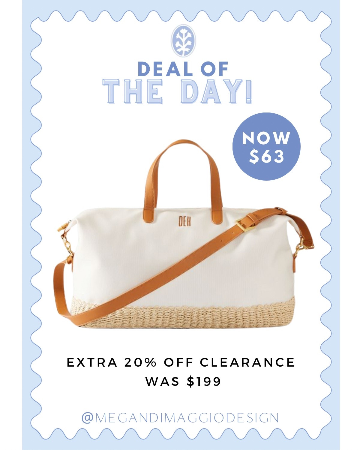 Incredible limited time deal on this beautiful weekender bag!! Originally $199 you can snag it for just $63 w/ extra 20% off on clearance!! 🤯🙌🏻 Would also be a great Mother’s Day gift!! 🌸

#LTKSaleAlert #LTKItBag #LTKFindsUnder100