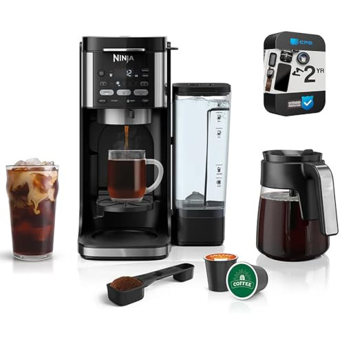 Ninja CFP101 DualBrew Hot & Iced Coffee Maker, Black - (Renewed) Bundle with 2 Year Enhanced Protection Pack | Amazon (US)