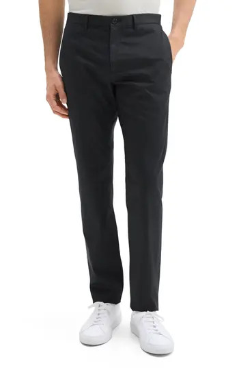 Theory Zaine Hanson Stretch Cotton Blend Pants in Black at Nordstrom Rack, Size 36 | Nordstrom Rack