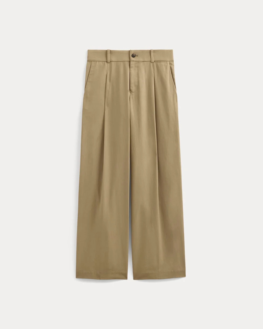 Wide-Leg Trouser in Buttersmooth | Dark Green | 32" Inseam | Everlane