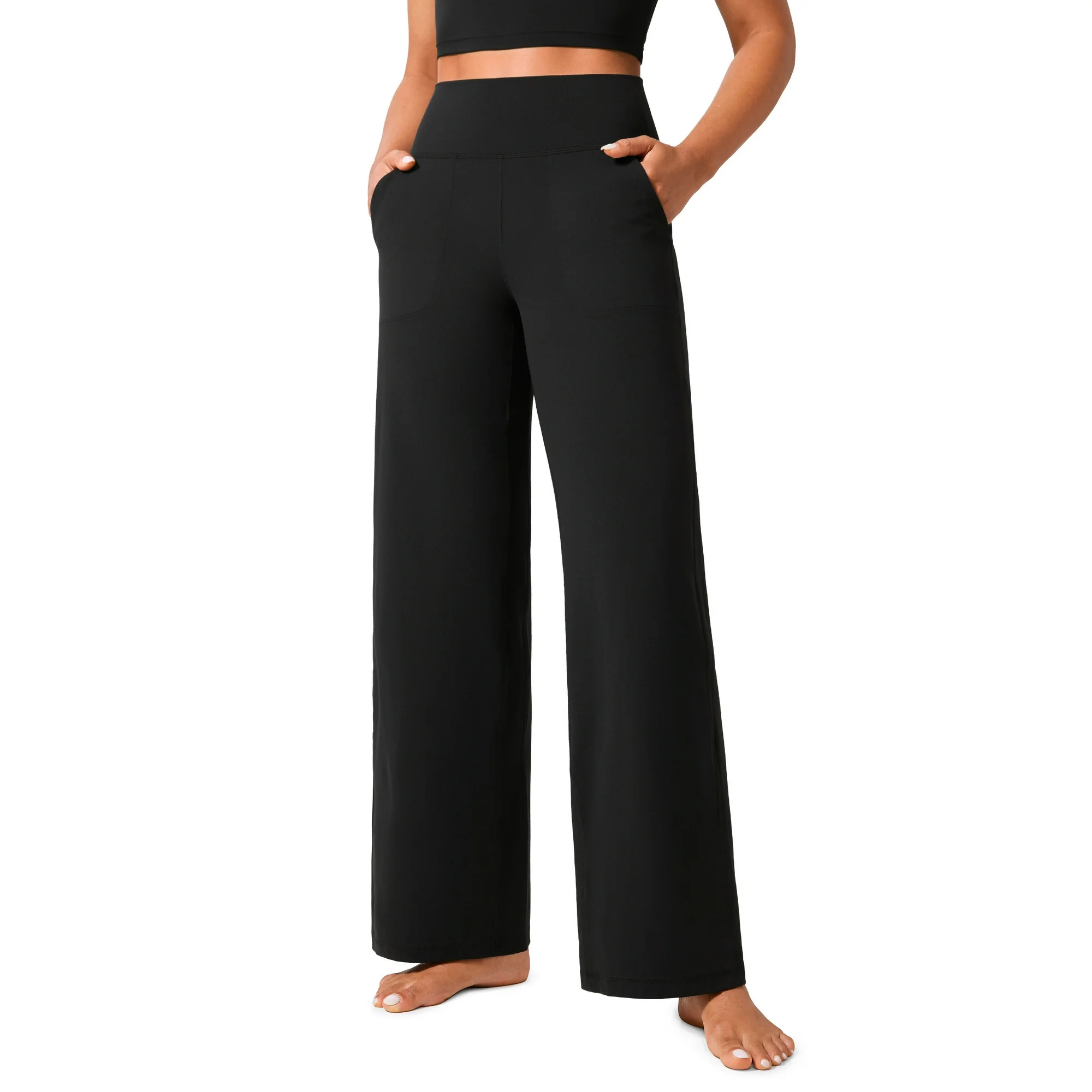 CRZ YOGA Butterlift Wide Leg Pants Pockets 29 High Waisted Women Yoga Lounge Buttery Soft Casual ... | Walmart (US)