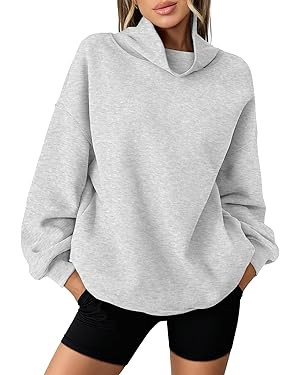 LILLUSORY Mock Neck Sweatshirt Womens Oversized Pullover Turtleneck Long Sleeve Tops Trendy Fall ... | Amazon (US)