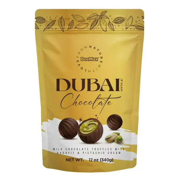 BeeMax Dubai Style Milk Chocolate Truffles with Kadayif & Pistachio Cream, 12 oz. | Sam's Club