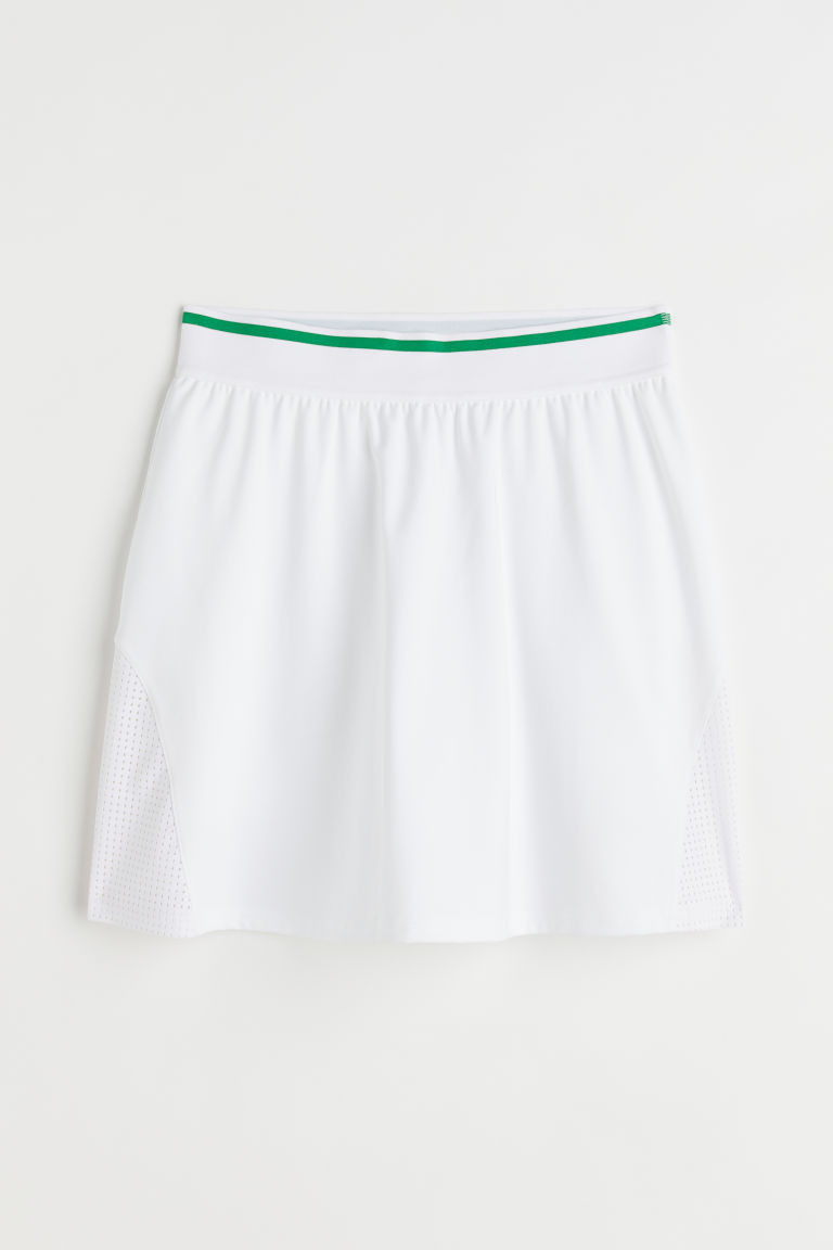 H & M - Fast-drying tennis skirt - White | H&M (UK, MY, IN, SG, PH, TW, HK)