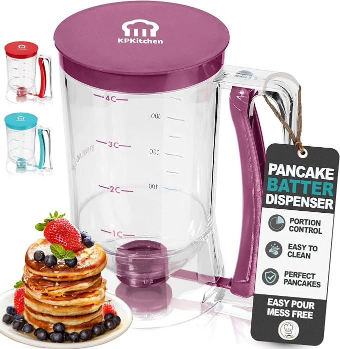 Pancake Batter Dispenser - Kitchen Must Have Tool for Perfect Pancakes, Cupcake, Waffle, Muffin M... | Amazon (US)