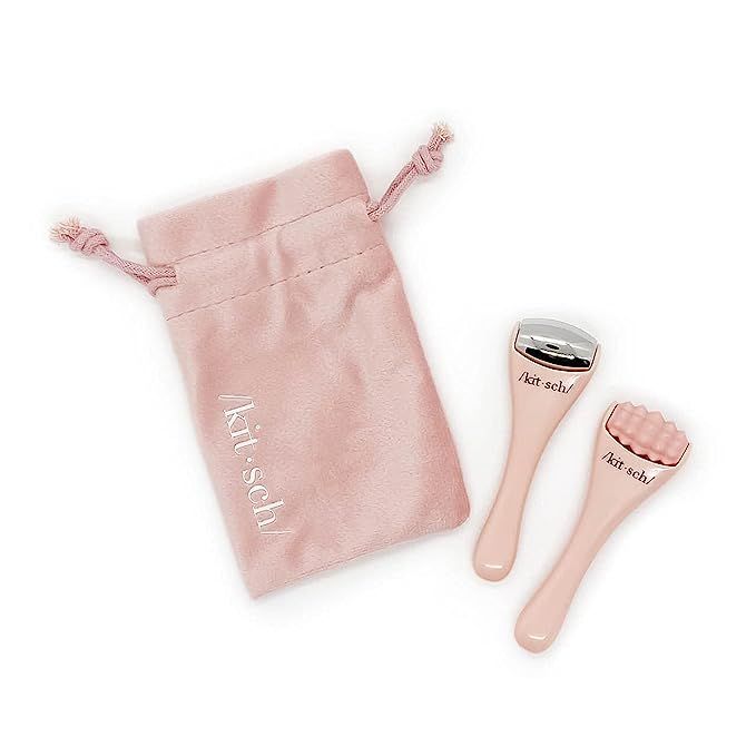 Kitsch Mini Eye & Face Rollers, Face Massager 2pc Set (Blush) | Amazon (US)