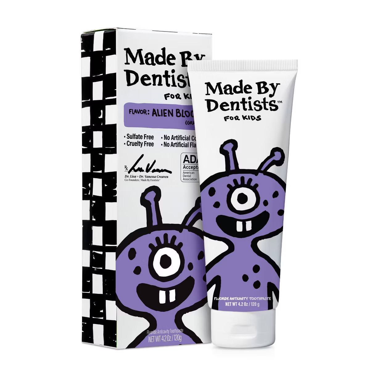 Made by Dentists Kids' Alien Fluoride Anticavity Toothpaste - Grape - 4.2oz | Target