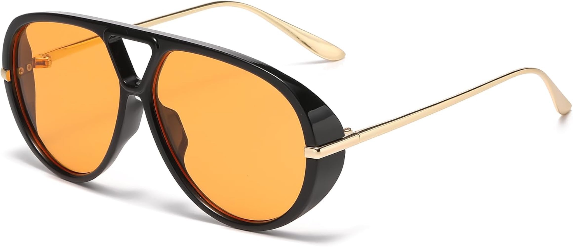 LJCZKA Übergroße Pilot Sonnenbrille für Damen Herren 70er Retro Piloten Sonnenbrille Doppel Br... | Amazon (DE)