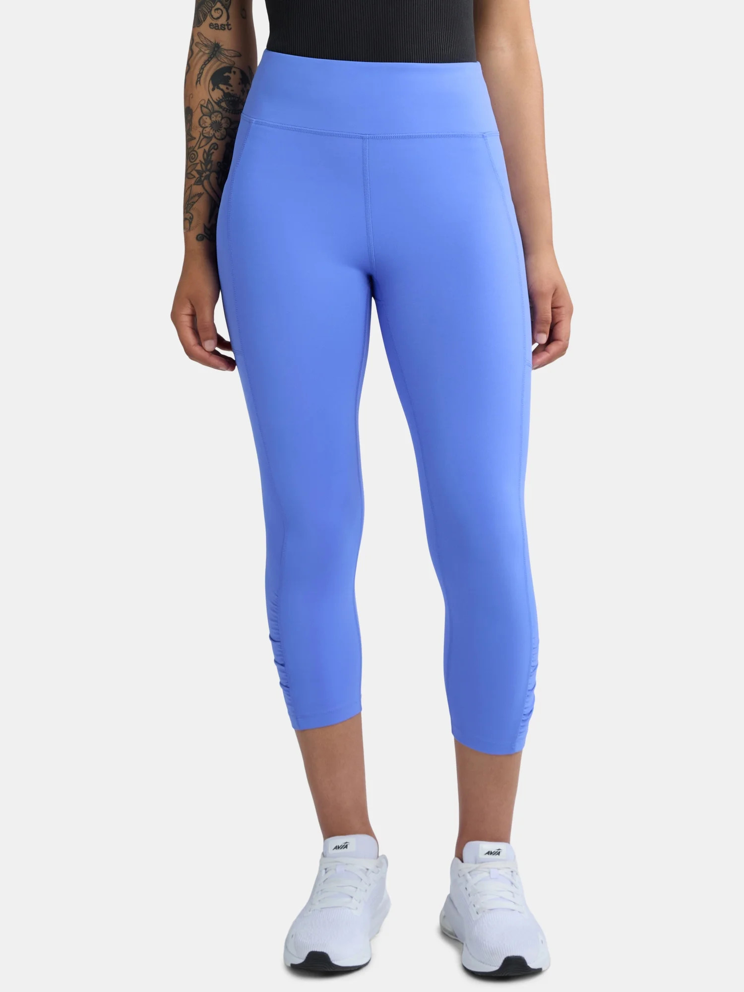 Avia Women's SoftSculpt Ruched Capri Leggings, Sizes XS-XXXL | Walmart (US)