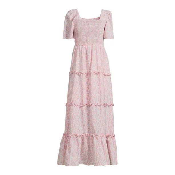 Label Rail x CheapChicFinds Women's Puff Sleeve Maxi Dress | Walmart (US)