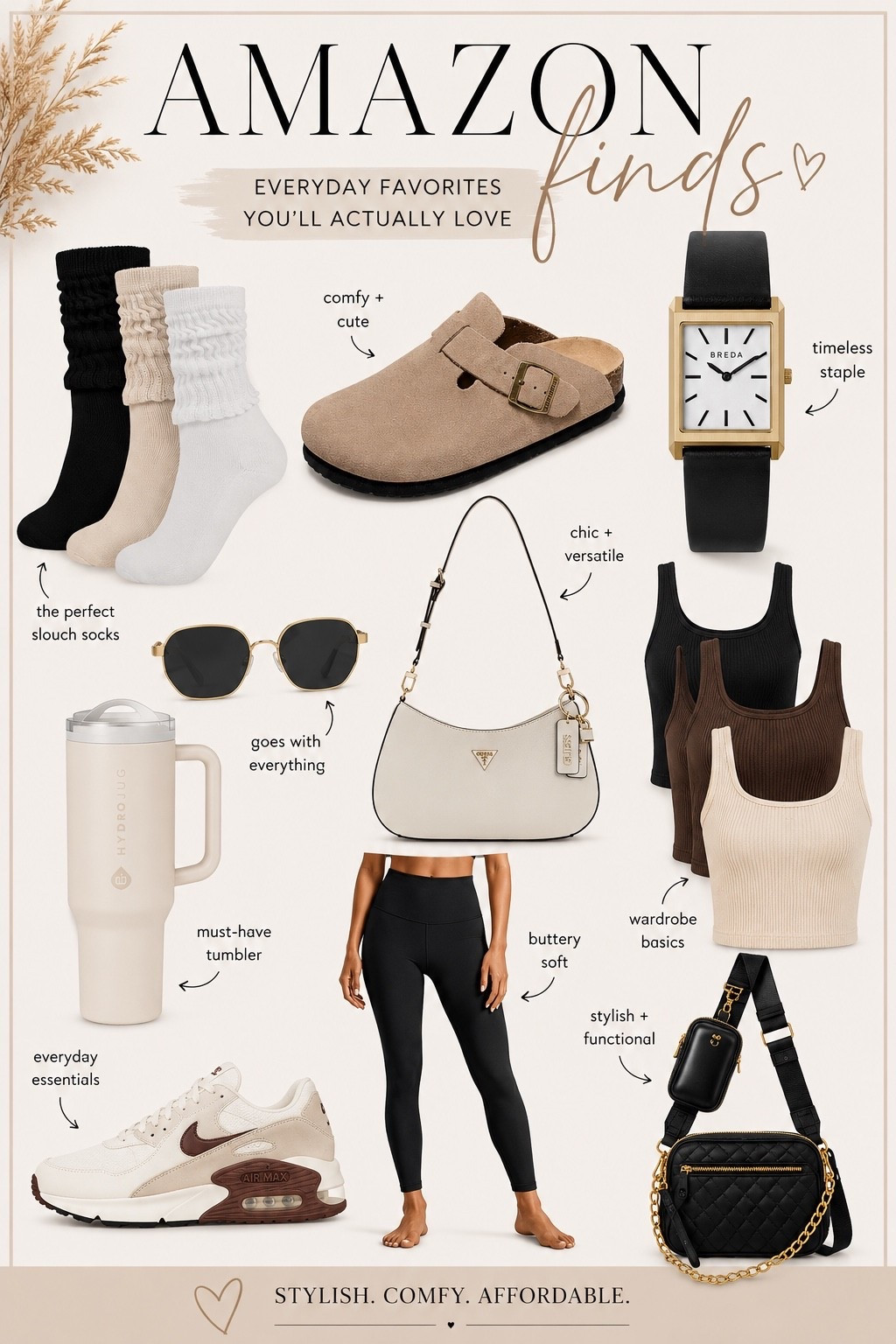Amazon everyday essentials that make life easier and cuter 🤍✨
From comfy basics and trendy accessories to my favorite on-the-go finds, these are the pieces I keep reaching for daily. Neutral, effortless, and affordable 🙌

Everything is linked in my LTK!