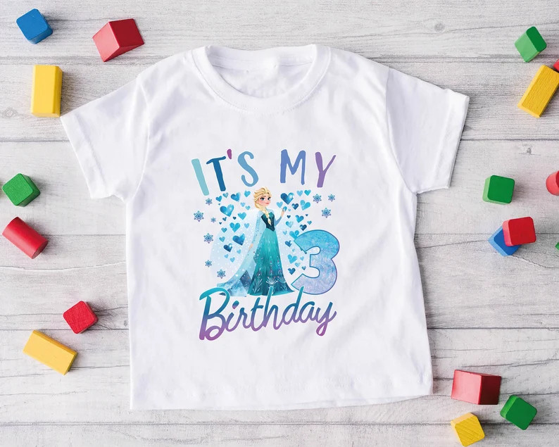 It's My Birthday Elsa, Princess Birthday Shirt, Elsa Olaf Theme Party, Princess Shirt for Kids, G... | Etsy (US)
