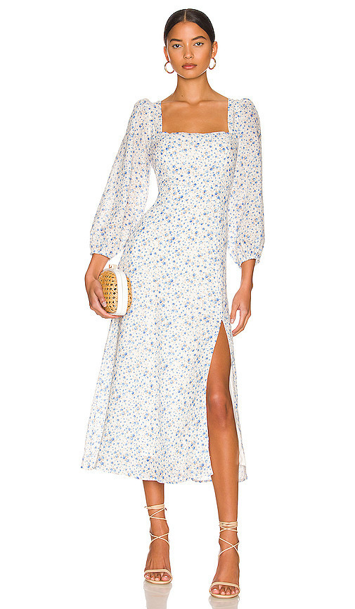 Audette Dress | Blue And White Dress White And Blue Dress Blue And White Floral Dress Outfit Ideas | Revolve Clothing (Global)