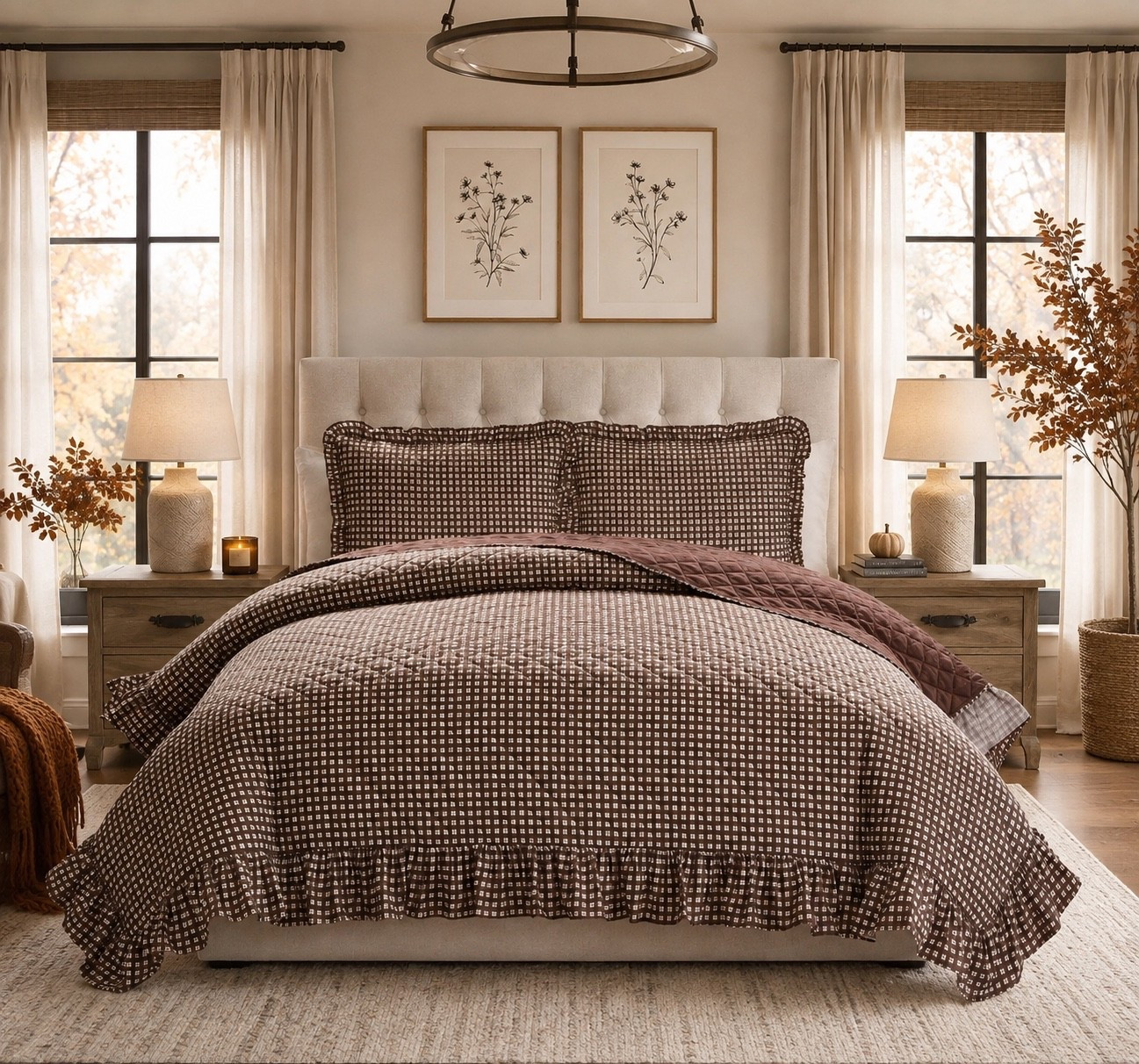 FALL GIGHAM?! I am so in love with this!!! The perfect fall bedding 🍂🤍 

#bedding #falldecor

#LTKHome #LTKmomlife #LTKSeasonal