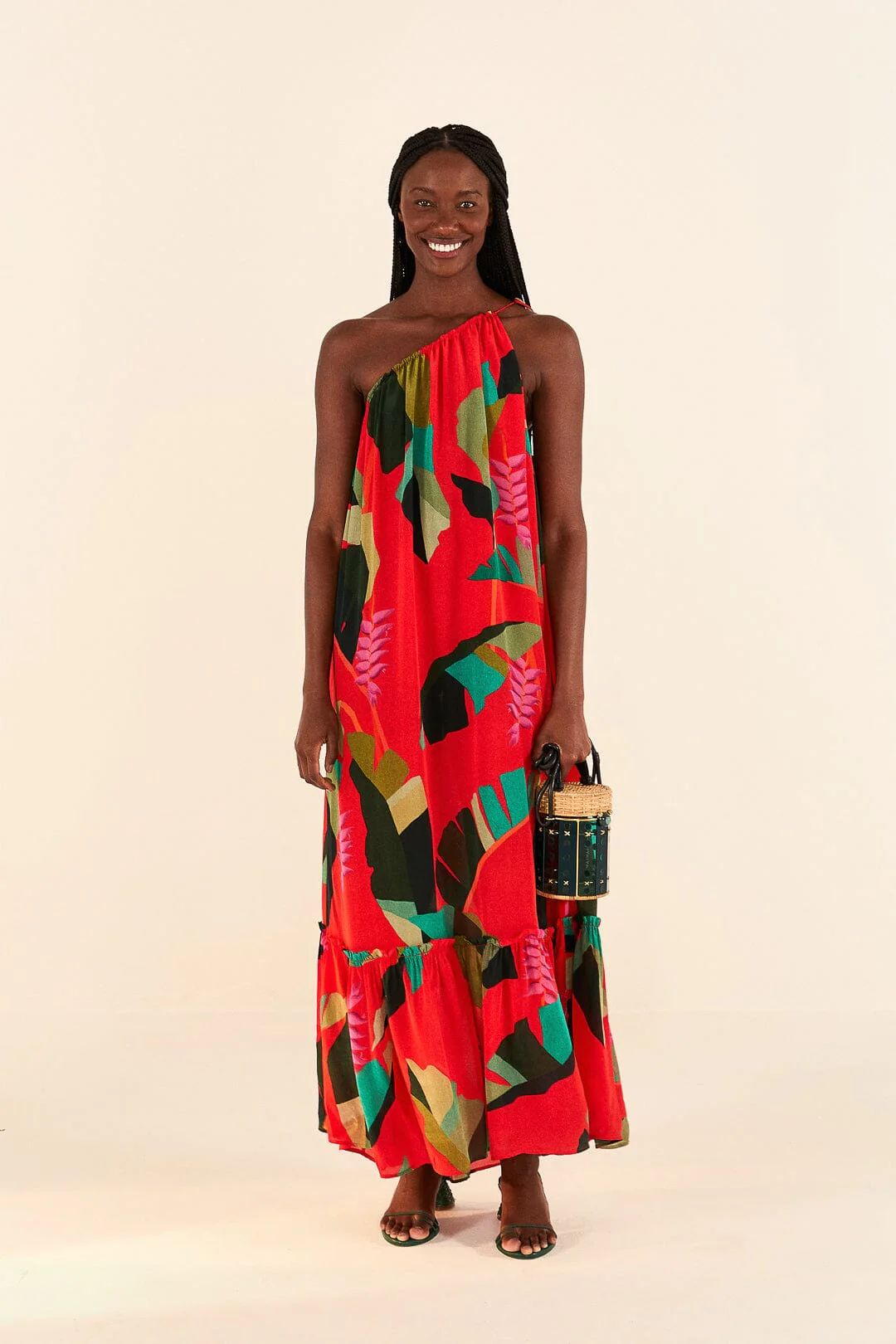 Red Heliconia Maxi Dress | FarmRio