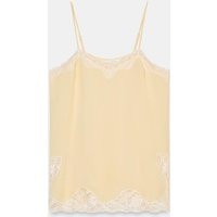 Zara - Lace Camisole Top Zw Collection - Light Yellow - L - Woman | Zara US