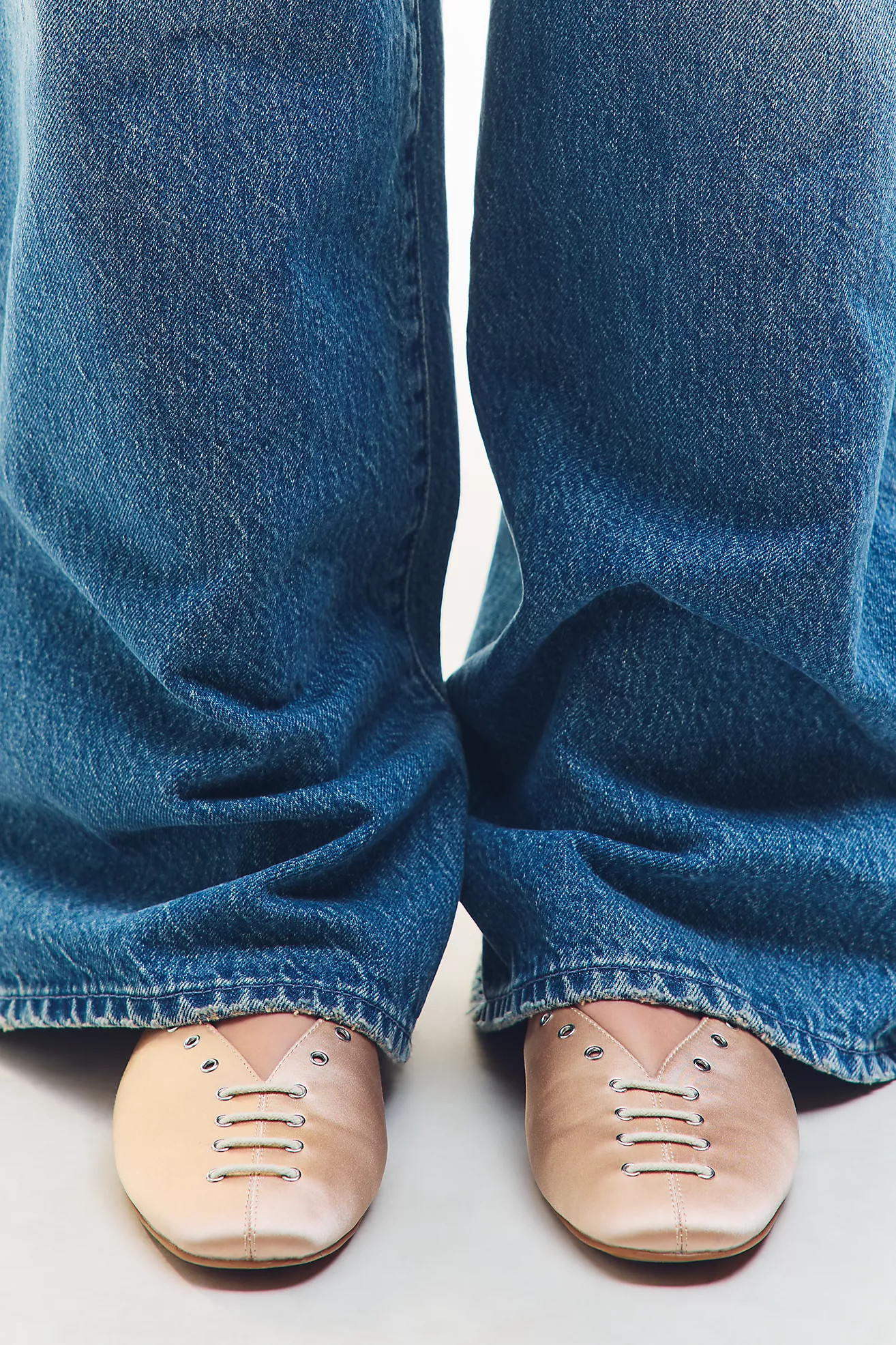 Silent D Lonny Grommet Lace-Up Flats | Anthropologie (US)