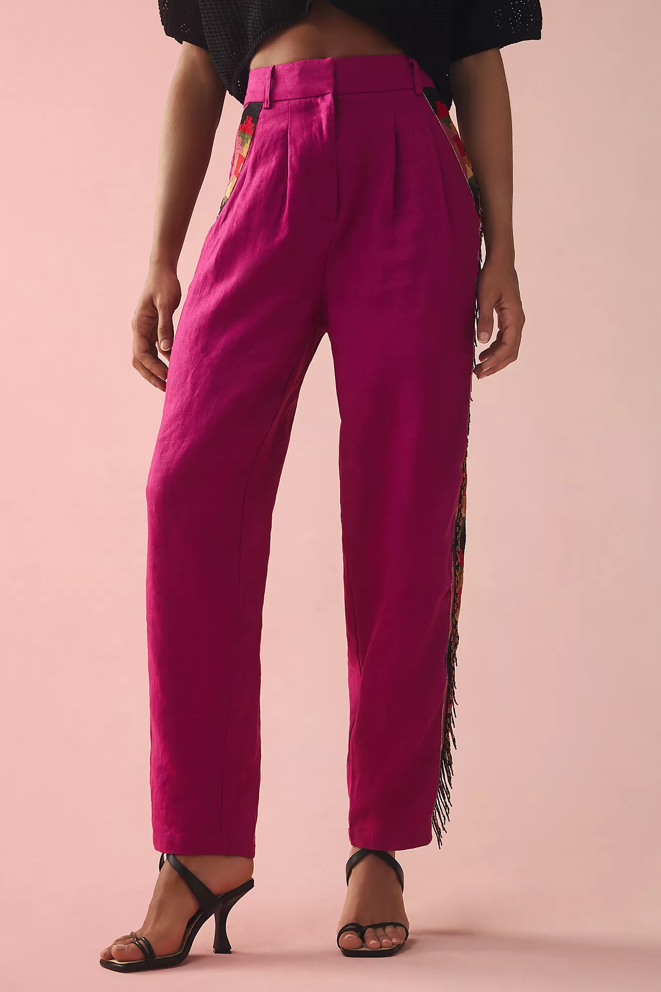 Farm Rio Pink Carrot Pants | Anthropologie (US)